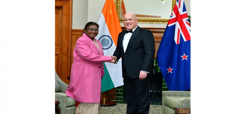 Meeting of Hon. President of India and Hon. Prime Minister of New Zealand